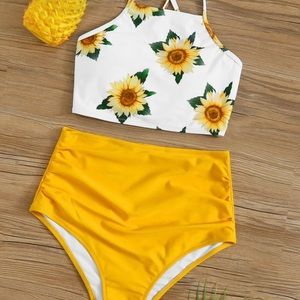 Sunflower Lace Up Back Bikini Set